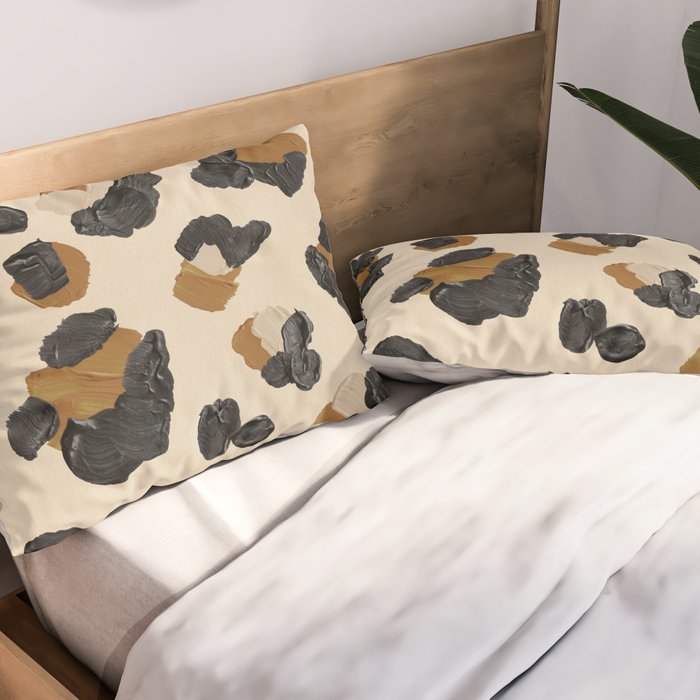 Leopard Print - Neutral Gold Light Palette Pillow Sham Gallery Image 2