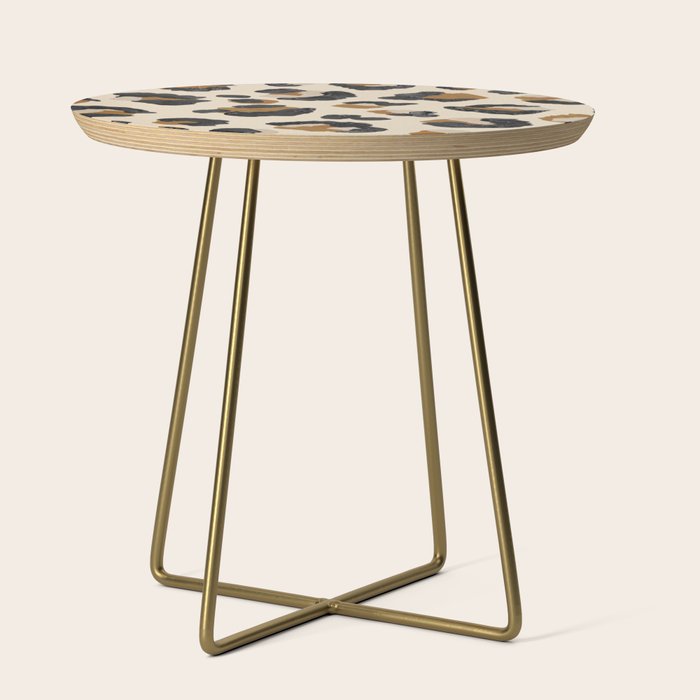 Leopard Print - Neutral Gold Light Palette Side Table Gallery Image 1