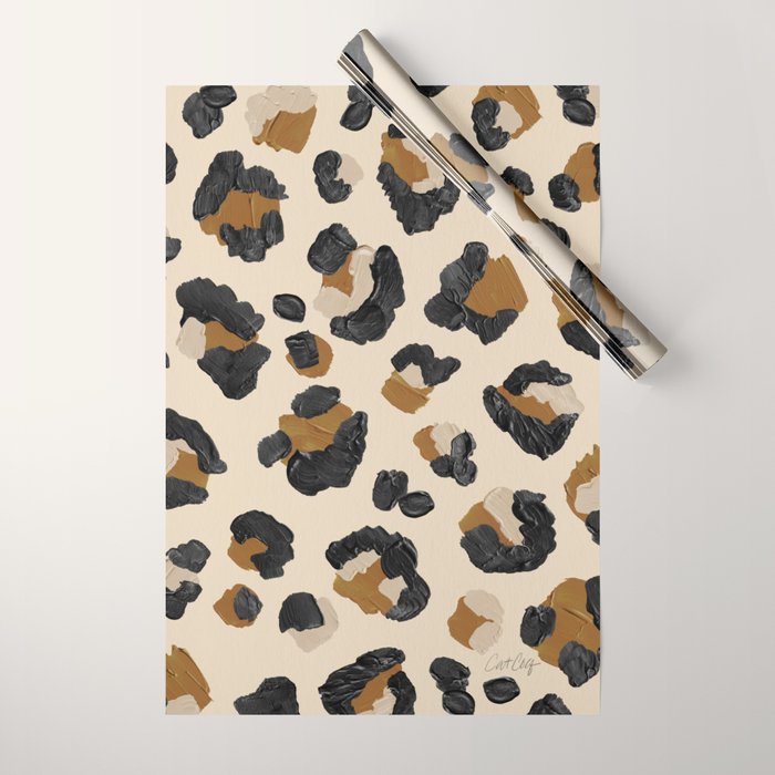 Leopard Print - Neutral Gold Light Palette Wrapping Paper Gallery Image 1
