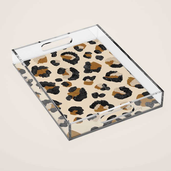 Leopard Print â Neutral Gold Light Palette Acrylic Tray Gallery Image 1