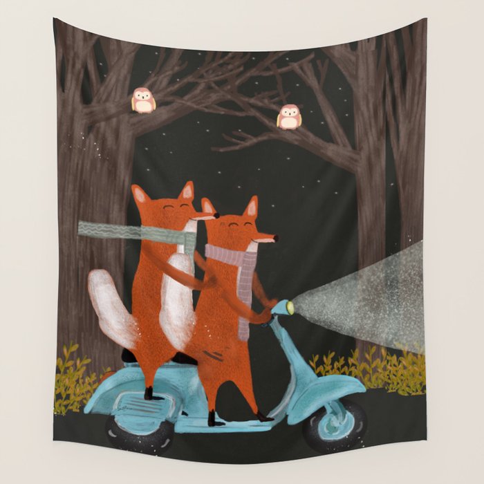 the fox mobile Wall Tapestry Gallery Image 4