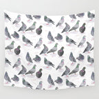 Pigeon Party Wall Tapestry Gallery Image 4