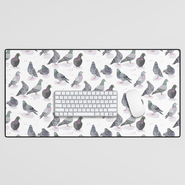 Pigeon Party Desk Mat Gallery Image 1
