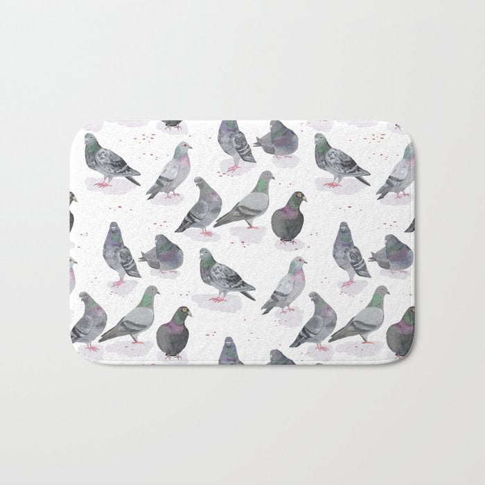 Pigeon Party Bath Mat Gallery Image 1