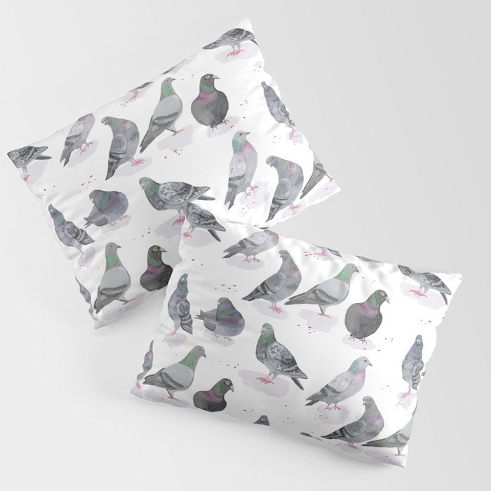 Pigeon Party Pillow Sham Gallery Image 1