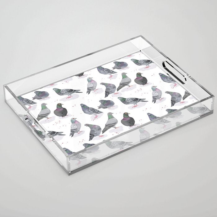 Pigeon Party Acrylic Tray Gallery Image 1