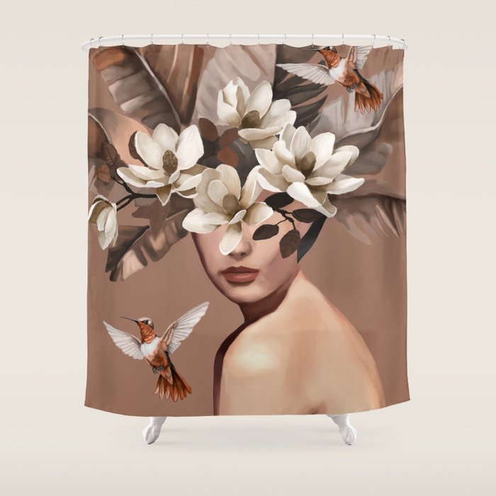 Hummingbird Whispers 2 Shower Curtain Gallery Image 1