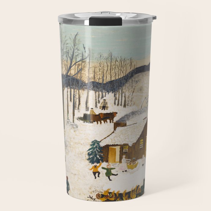 Anna Mary Robertson 'Grandma' Moses Sugaring Off American Folk Art Travel Mug Gallery Image 1