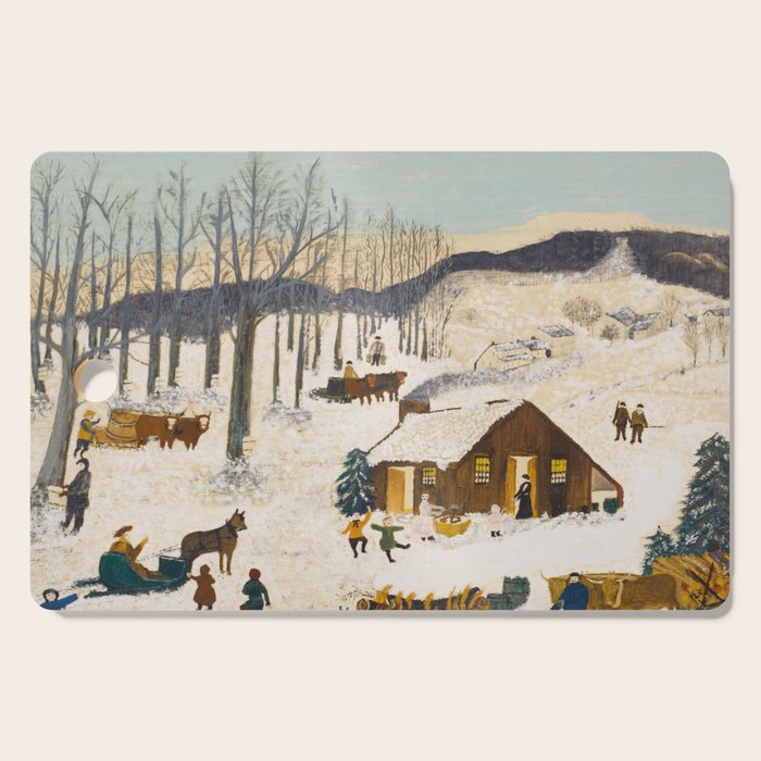 Anna Mary Robertson 'Grandma' Moses Sugaring Off American Folk Art Cutting Board Gallery Image 1