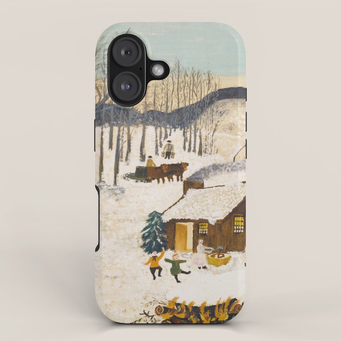 Anna Mary Robertson 'Grandma' Moses Sugaring Off American Folk Art iPhone Case Gallery Image 1