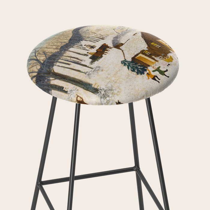 Anna Mary Robertson 'Grandma' Moses Sugaring Off American Folk Art Stool Gallery Image 2