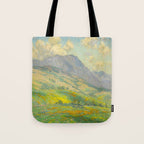 Granville Redmond Hazy Day in Antelope Valley, 1932 Oil Painting Vintage American Art Tote Bag Gallery Image 1