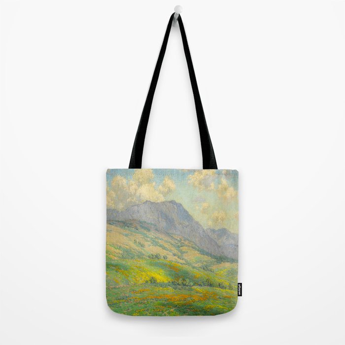 Granville Redmond Hazy Day in Antelope Valley, 1932 Oil Painting Vintage American Art Tote Bag Gallery Image 2
