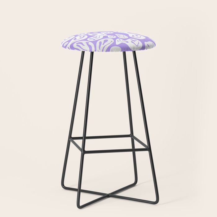 Pastel Purple Dripping Smiley Stool Gallery Image 1