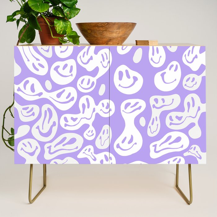 Pastel Purple Dripping Smiley Credenza Gallery Image 1
