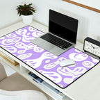 Pastel Purple Dripping Smiley Desk Mat Gallery Image 2