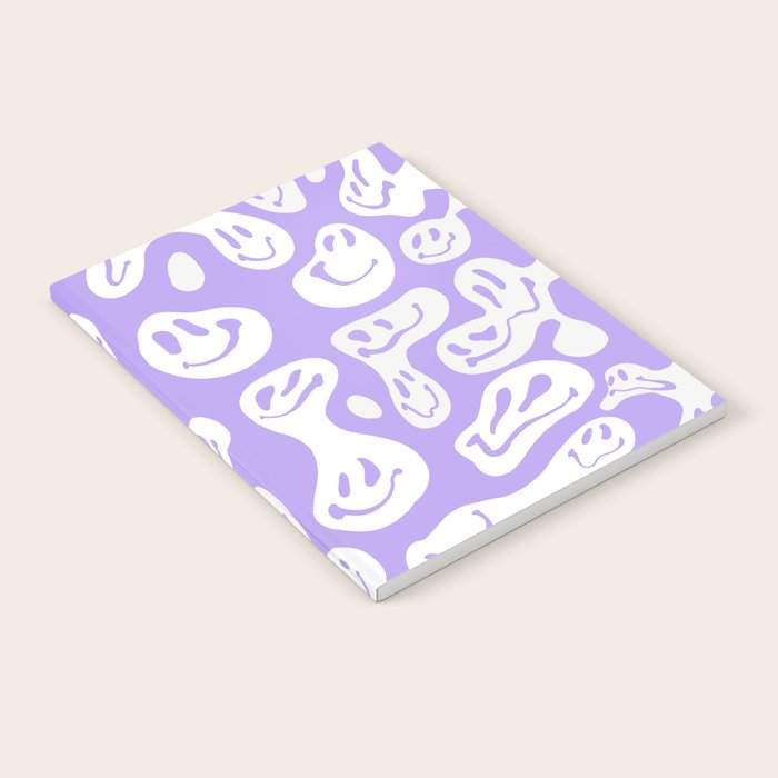 Pastel Purple Dripping Smiley Notebook Gallery Image 1