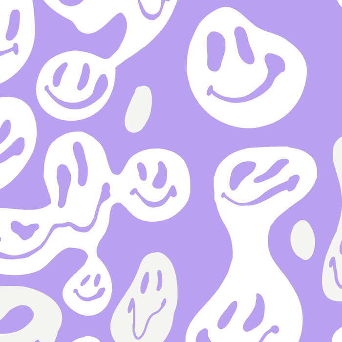 Pastel Purple Dripping Smiley Coffee Mug Gallery Image 2