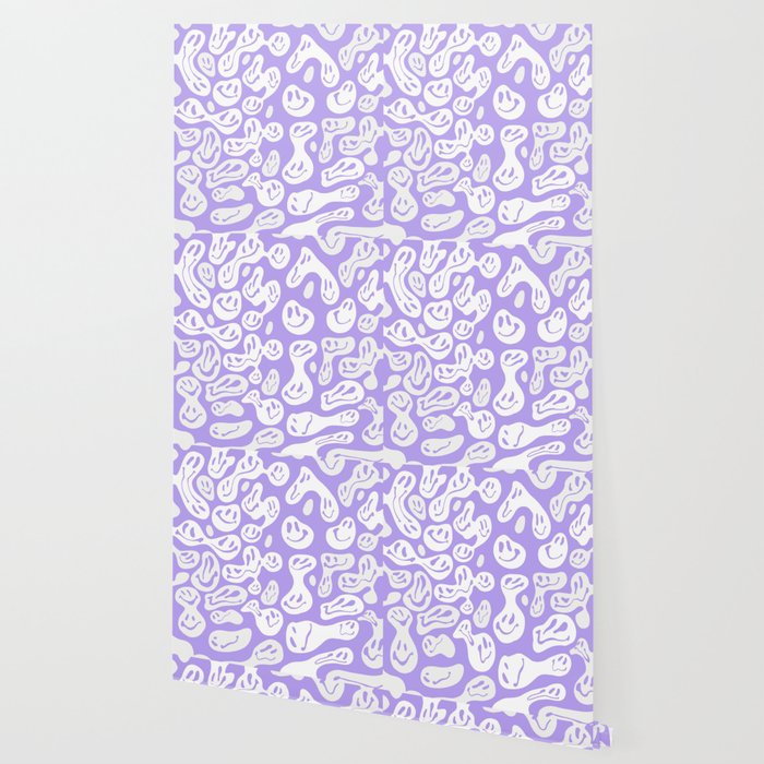 Pastel Purple Dripping Smiley Wallpaper Gallery Image 2