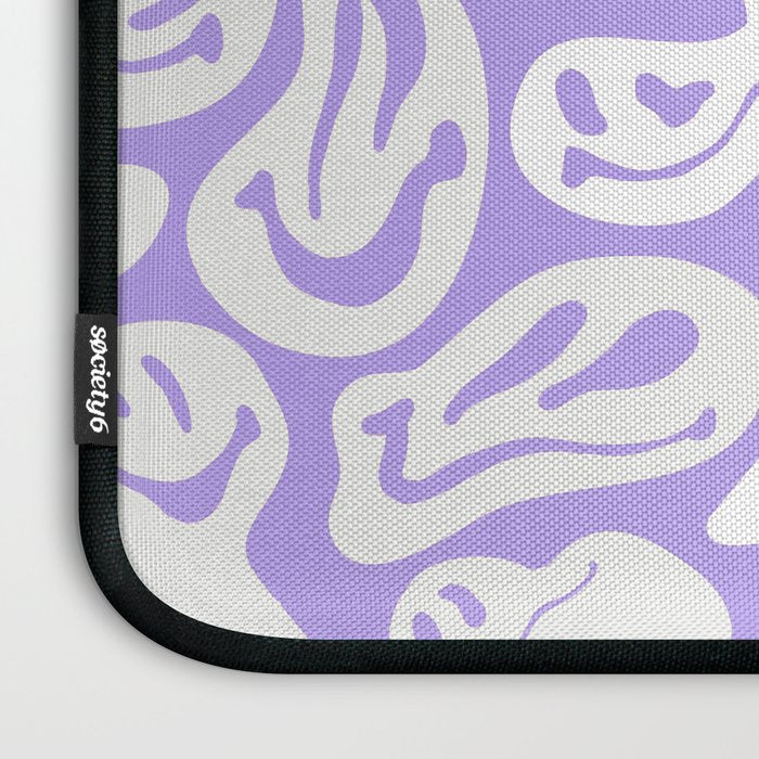 Pastel Purple Dripping Smiley Laptop Sleeve Gallery Image 3