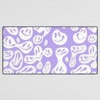 Pastel Purple Dripping Smiley Desk Mat Gallery Image 3