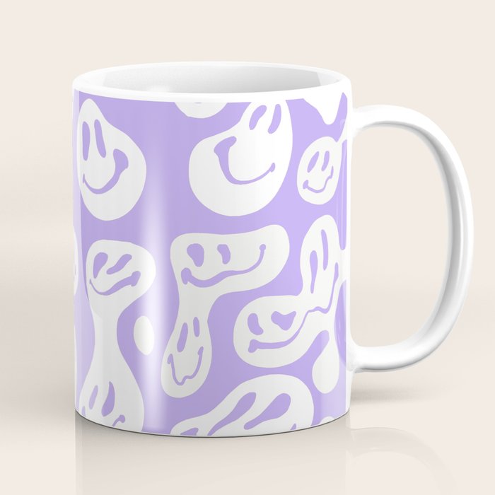 Pastel Purple Dripping Smiley Coffee Mug Gallery Image 1