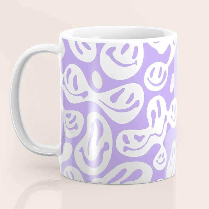 Pastel Purple Dripping Smiley Coffee Mug Gallery Image 3
