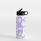 Pastel Purple Dripping Smiley Water Bottle Gallery Image 1