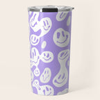 Pastel Purple Dripping Smiley Travel Mug Gallery Image 1