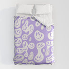 Pastel Purple Dripping Smiley Duvet Cover Gallery Image 6