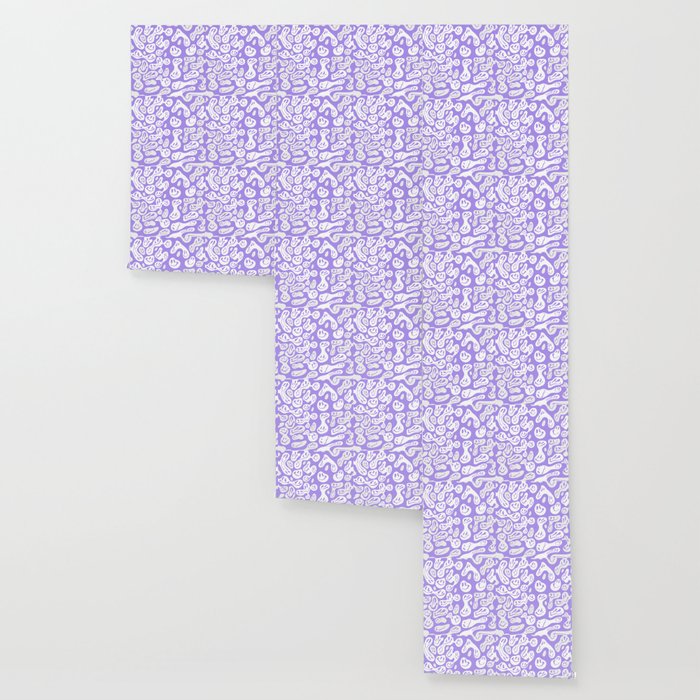 Pastel Purple Dripping Smiley Wallpaper Gallery Image 3