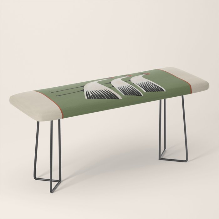 Striped Bird Trio Bench Gallery Image 1