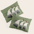 Striped Bird Trio Pillow Sham Gallery Image 3