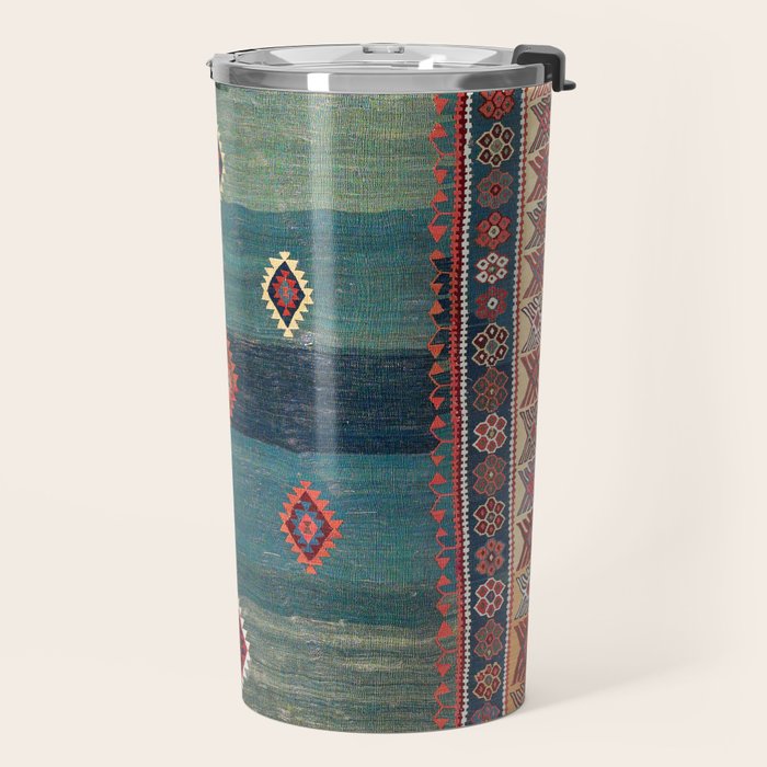 Sivas Antique Turkish Niche Kilim Print Travel Mug Gallery Image 2