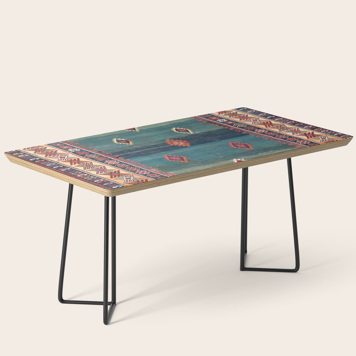 Sivas Antique Turkish Niche Kilim Print Coffee Table Gallery Image 1