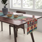 Sivas Antique Turkish Niche Kilim Print Table Runner Gallery Image 2