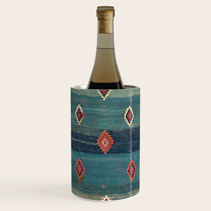 Sivas Antique Turkish Niche Kilim Print Wine Chiller Gallery Image 1