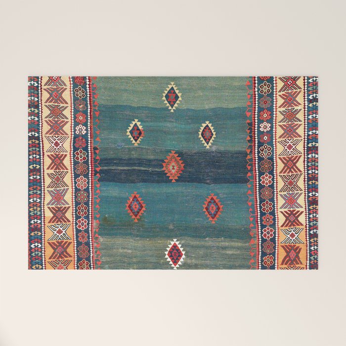 Sivas Antique Turkish Niche Kilim Print Welcome Mat Gallery Image 1