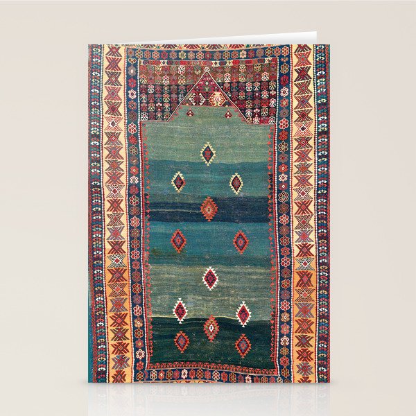 Sivas Antique Turkish Niche Kilim Print Stationery Card Gallery Image 1