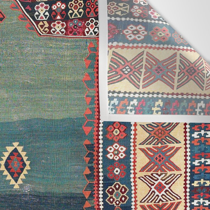 Sivas Antique Turkish Niche Kilim Print Wall Tapestry Gallery Image 3