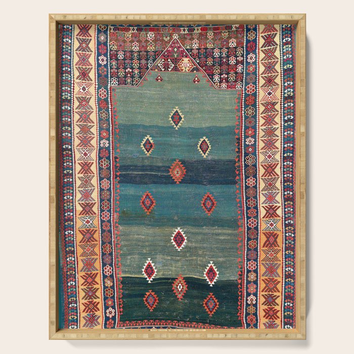 Sivas Antique Turkish Niche Kilim Print Serving Tray Gallery Image 1
