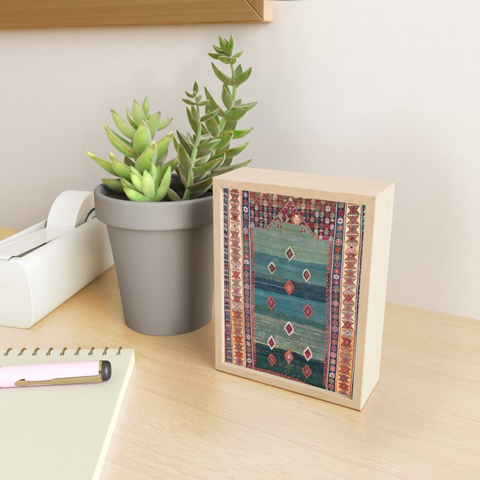 Sivas Antique Turkish Niche Kilim Print Mini Art Print Gallery Image 2