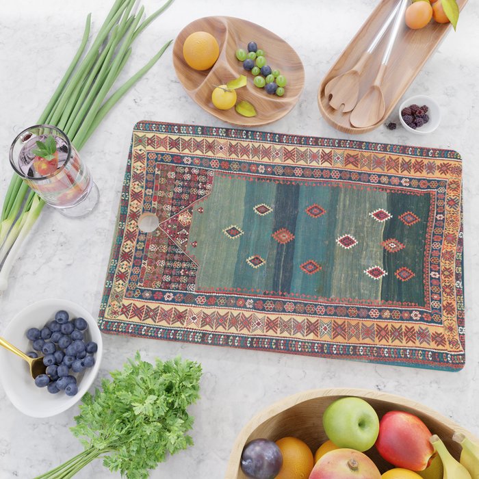Sivas Antique Turkish Niche Kilim Print Cutting Board Gallery Image 2