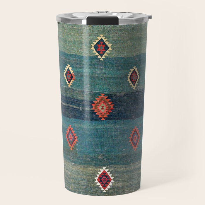 Sivas Antique Turkish Niche Kilim Print Travel Mug Gallery Image 1