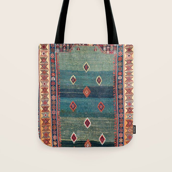Sivas Antique Turkish Niche Kilim Print Tote Bag Gallery Image 1