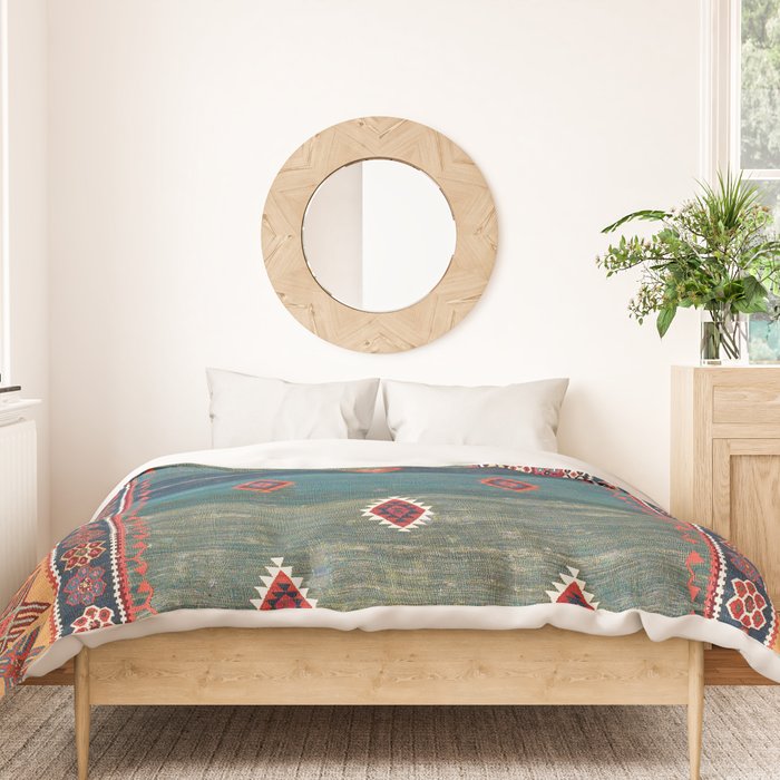 Sivas Antique Turkish Niche Kilim Print Duvet Cover Gallery Image 3