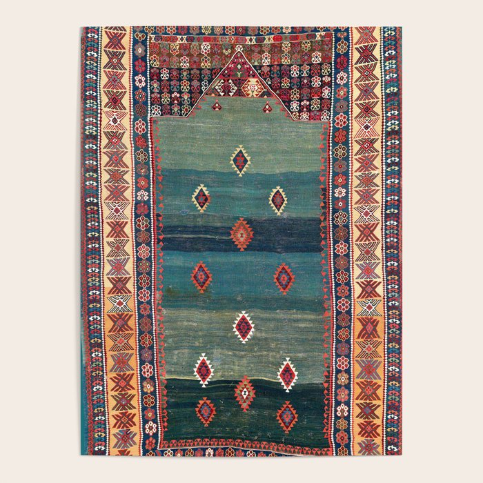 Sivas Antique Turkish Niche Kilim Print Poster Gallery Image 4