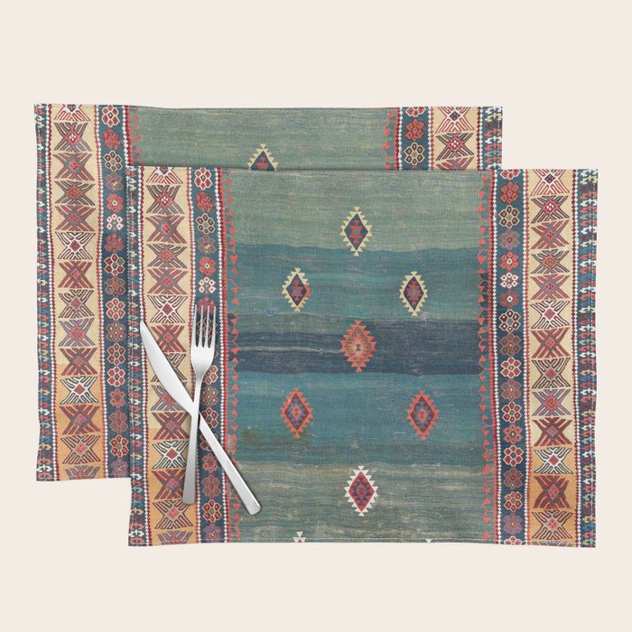 Sivas Antique Turkish Niche Kilim Print Placemat Gallery Image 1