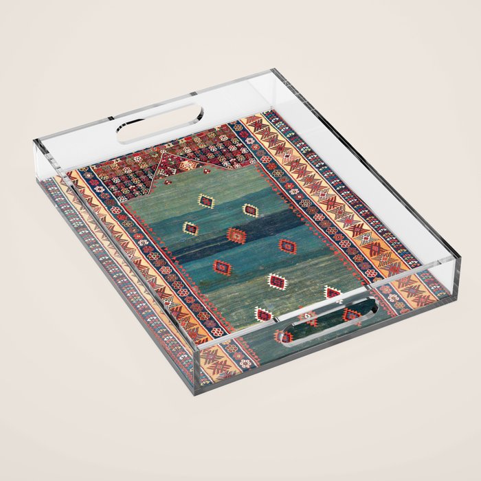 Sivas Antique Turkish Niche Kilim Print Acrylic Tray Gallery Image 1