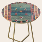 Sivas Antique Turkish Niche Kilim Print Side Table Gallery Image 2